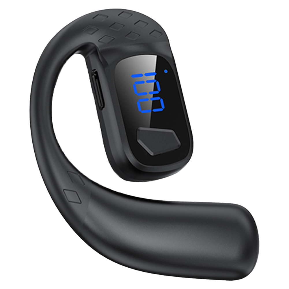 Drahtlose Kopfhörer Bluetooth-Kompatibel Ohrhörer Ohr Haken Sport Kopfhörer Noise Cancelling HiFi Stereo Ohrhörer für IPhone/Huawei: Blau
