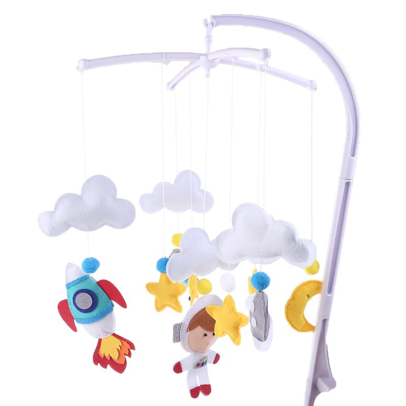 Baby Wolken Sterren Mobiele Rammelaars Speelgoed Bed Bel Windgong Kids Kinderen Kamer Opknoping Decoraties Handgemaakte Niet-geweven Diy