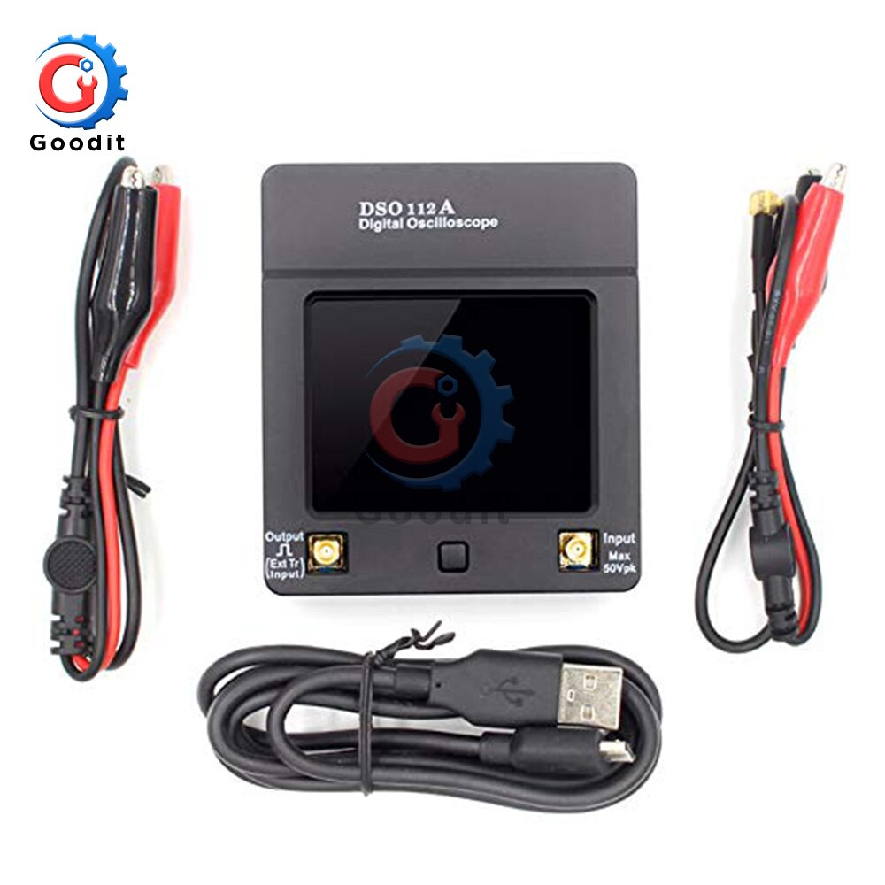 Tragbare DSO 112A TFT Mini Digital Oszilloskop berühren Kontaktieren Bildschirm Tragbare USB Oszilloskop Schnittstelle 2MHz 5Msps: Paket 1
