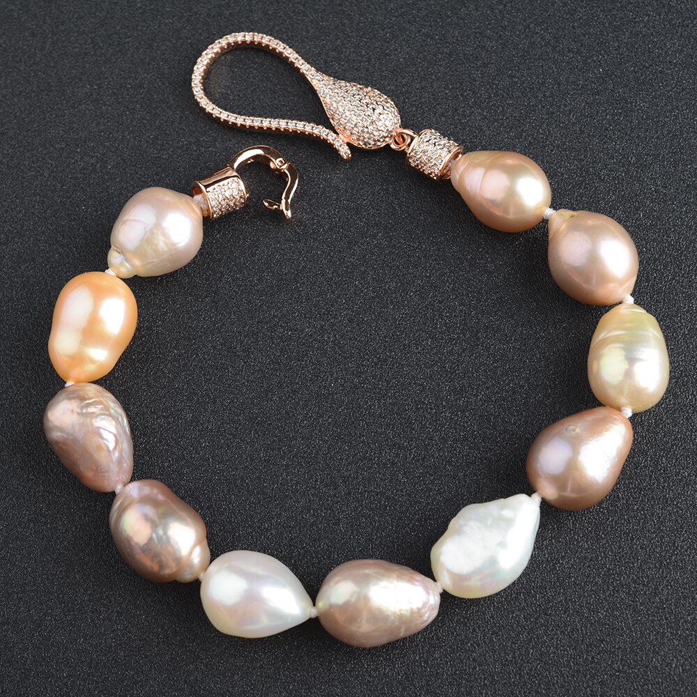 Dames s 8 " multi-color keshi parel armband