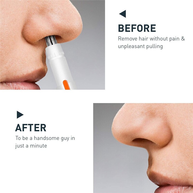 USB ładowania trymer robić włosów w nosie niemy silnik bezprzewodowy elektryczny trymer robić uszu nosa dla mężczyzn kobiety podwójne ostrza krawędzi bezbolesne wykończenia