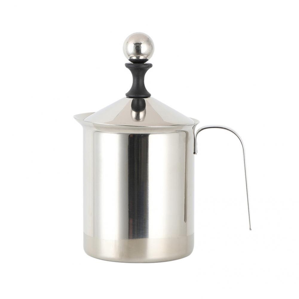 400/800ml Milk Jugs Stainless Steel Milk Frother Jug Double Mesh Latte Maker Coffee Pitcher Cup Cappuccino Milk Pot Espresso Cup
