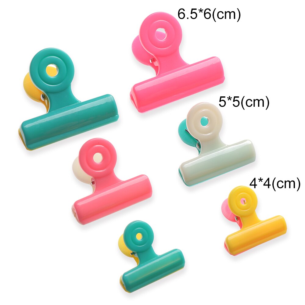 5 stuks 3 maten plastic klem papier bladwijzer clips memo clip student school kantoorbenodigdheden multifunctionele tas chip clips