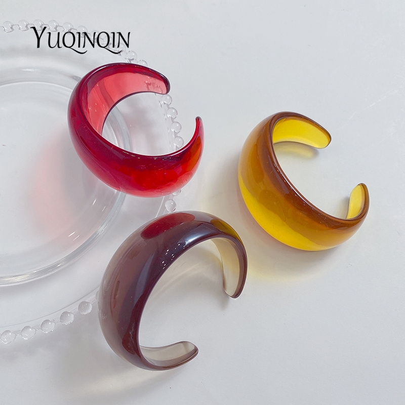 Kleurrijke Geometrische Desinger Charms Bangle Armbanden Voor Vrouwen Wide Resin Indian Open Bangles Voor Meisje Acryl Mode-sieraden