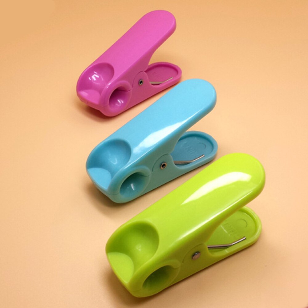 10Pcs Pinch Clamp ABS Clothespin Peg Food Sealing Clip Snack Bag Sealer for Home Kitchen Office (Sky-blue)