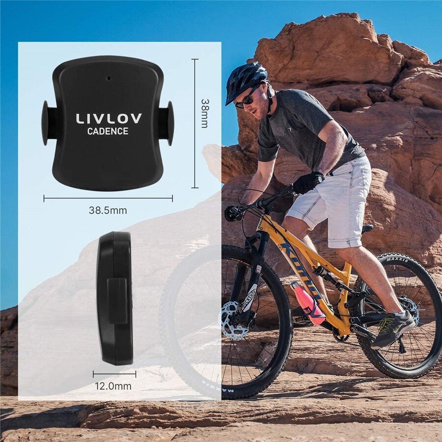 LIVLOV V4 Bike Cadence Sensor Bluetooth ANT Cycling Cadence Wireless Bicycle Cadence Sensor IP67 Waterproof For Bike Computers