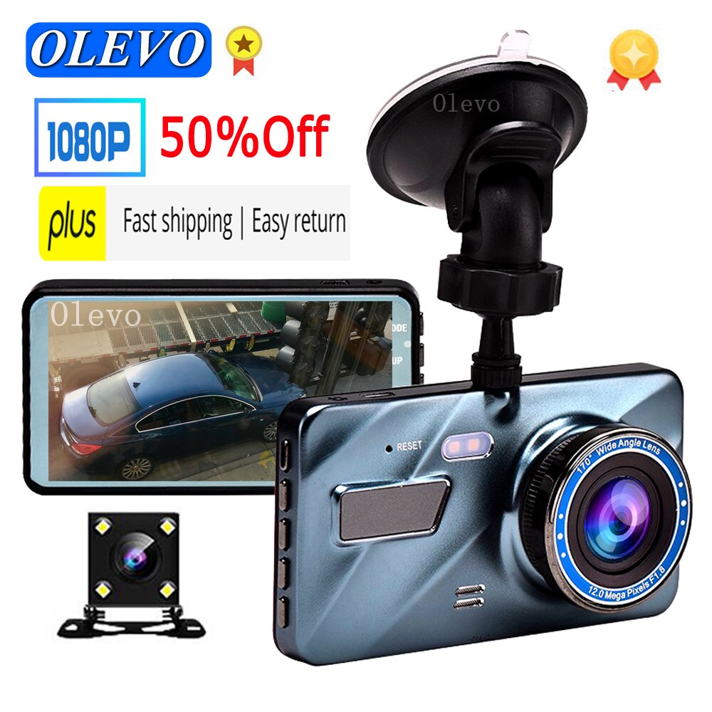 Auto Dvr Fhd Dash Cam Video Recorder Achteruitrijcamera Dual Camera 1080P 3.6 "Cyclus Opname Nachtzicht dash Camera Dashcam