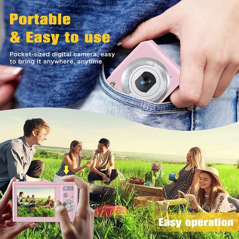 1080P 36,0 mega Pixel Digital Kamera mit 16X Digital Zoomen, Lcd-bildschirm, tragbare Mini Kameras für Studenten Jugendliche