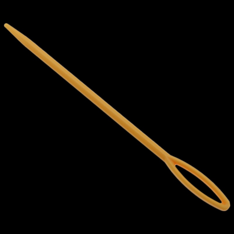 Plastic Loom Crochet Hook Tool and Plastic Big Eye Needle with Rubber Handle Knitting Tools