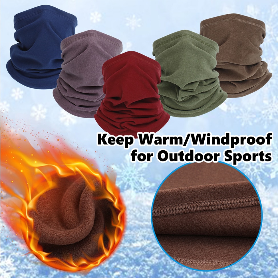 Winter Unisex One Size Thermische Fleece Tube Sjaal Outdoor Hals Winddicht Warm Half Gezichtsmasker Magic Fietsen Sjaals