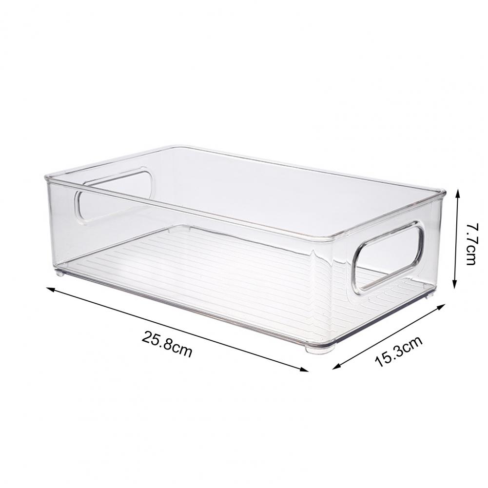 Refrigerator Food Storage Bins Transparent Thicker Stackable Pantry Fridge Freezer Food Storage Bins With Handle for Home