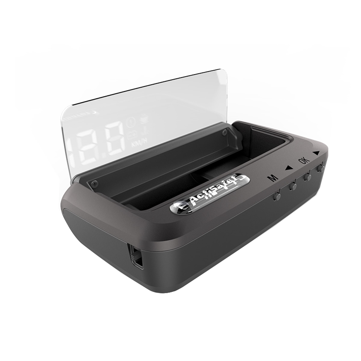 Universal automatisk hud head-up display bil-styling 4k hud display projektor overhastighed advarsel alarmsystem sort