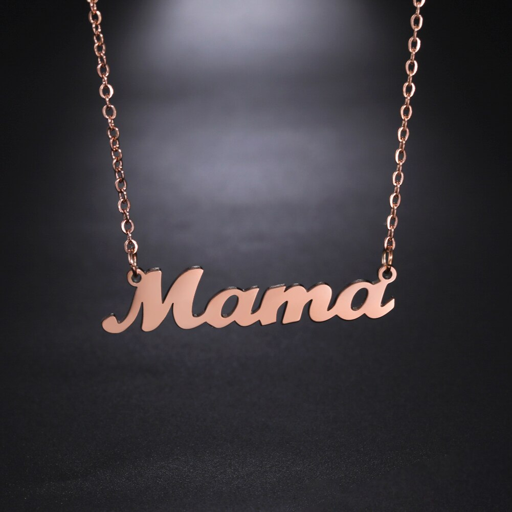 Minun muotoni äiti kirjain nimikyltti riipus kaulakoru naisille #39 ruostumattomasta teräksestä kaulakorut choker korut