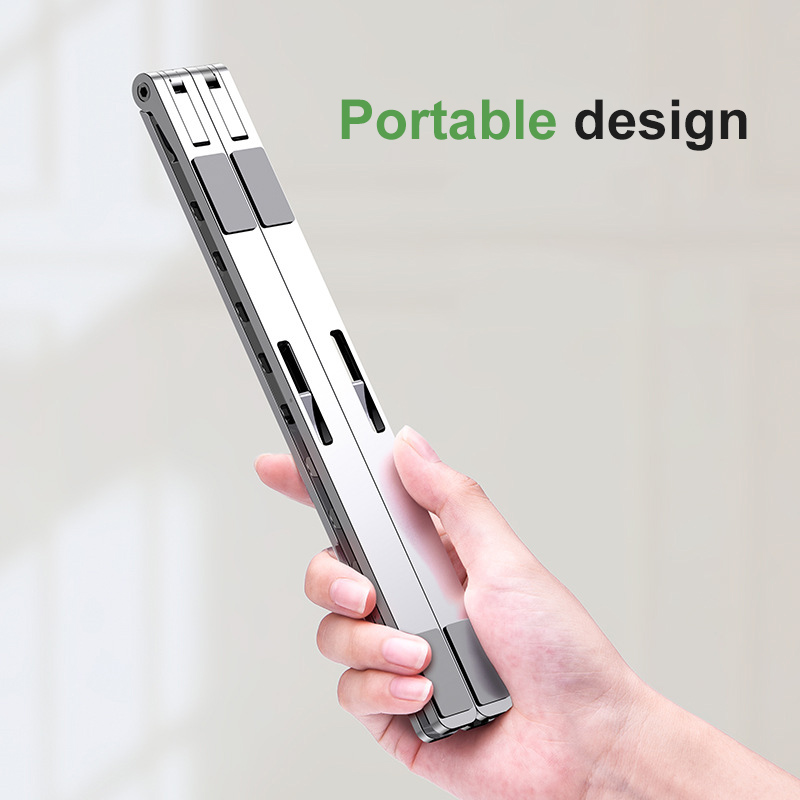 Soporte para portátil de aluminio soporte ajustable plegable soporte Base para portátil para Macbook Pro accesorios de soporte de refrigeración por aire