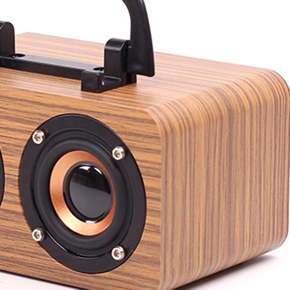 retro Holz kabellos Schreibtisch Bluetooth Lautsprecher Telefon Halfter USB Aufladbare