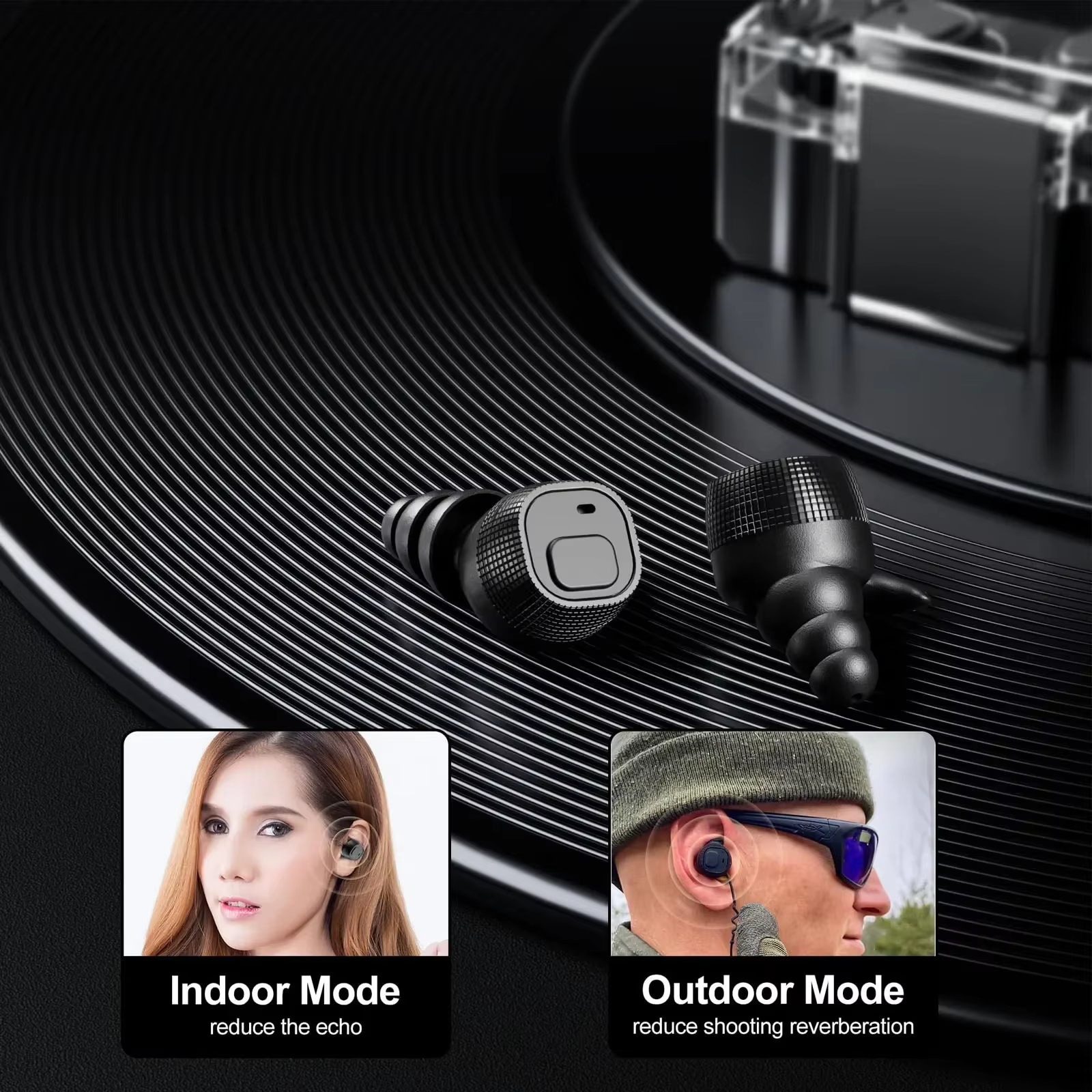 EARMOR M20 Elektronische Ohrhörer Lärm-Ohrhörer 22 dB, Schieß-Ohrenschützer, elektronische Gehörschutz, Schießzubehör