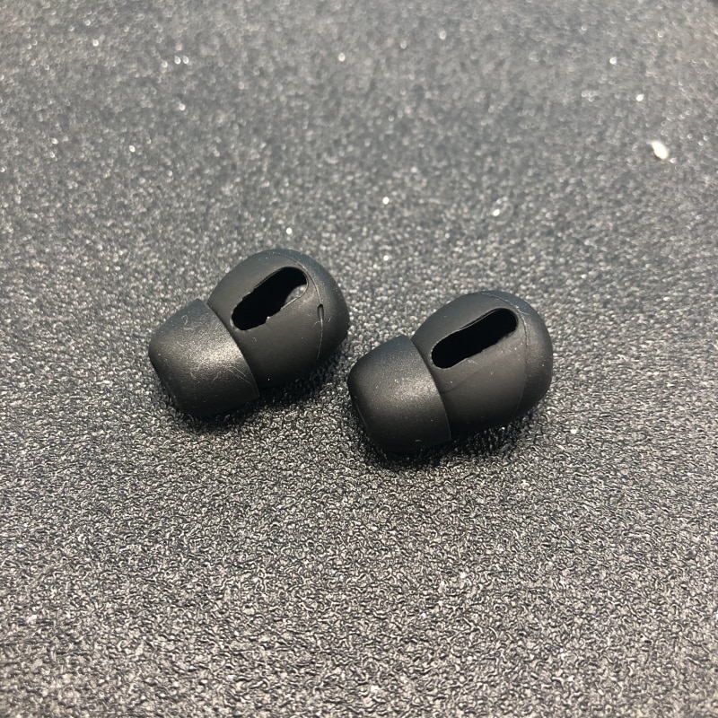 Ear pads for Airpods 1/2 Wireless Bluetooth Iphone Earphones Silicone Covers Caps Earphone Case Earpads Eartips 2pcs/Pair: Black
