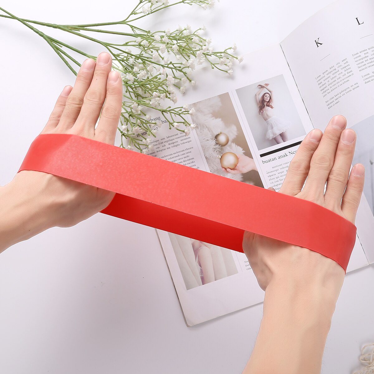 Resistance Bands Latex Natural Flat Fitness Equipments Strength Training Resistance Loop Bands Athletic Gym Workout Yoga Pilates