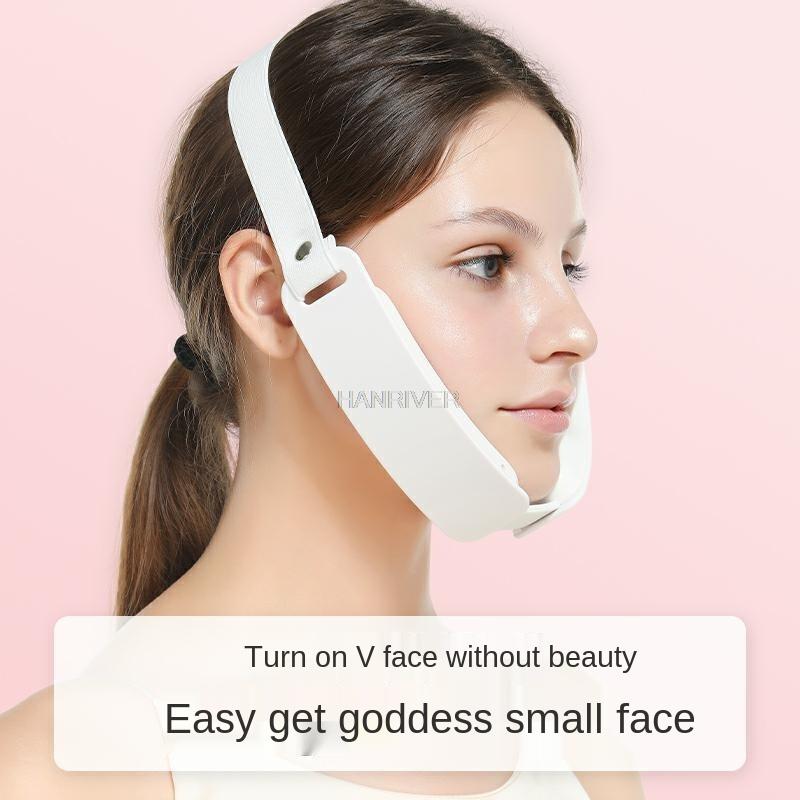 Chin V-belt Lifting Machine Red and Blue LED Photon Therapy Facial Lifting Device Facial Slimming Vibration Massager