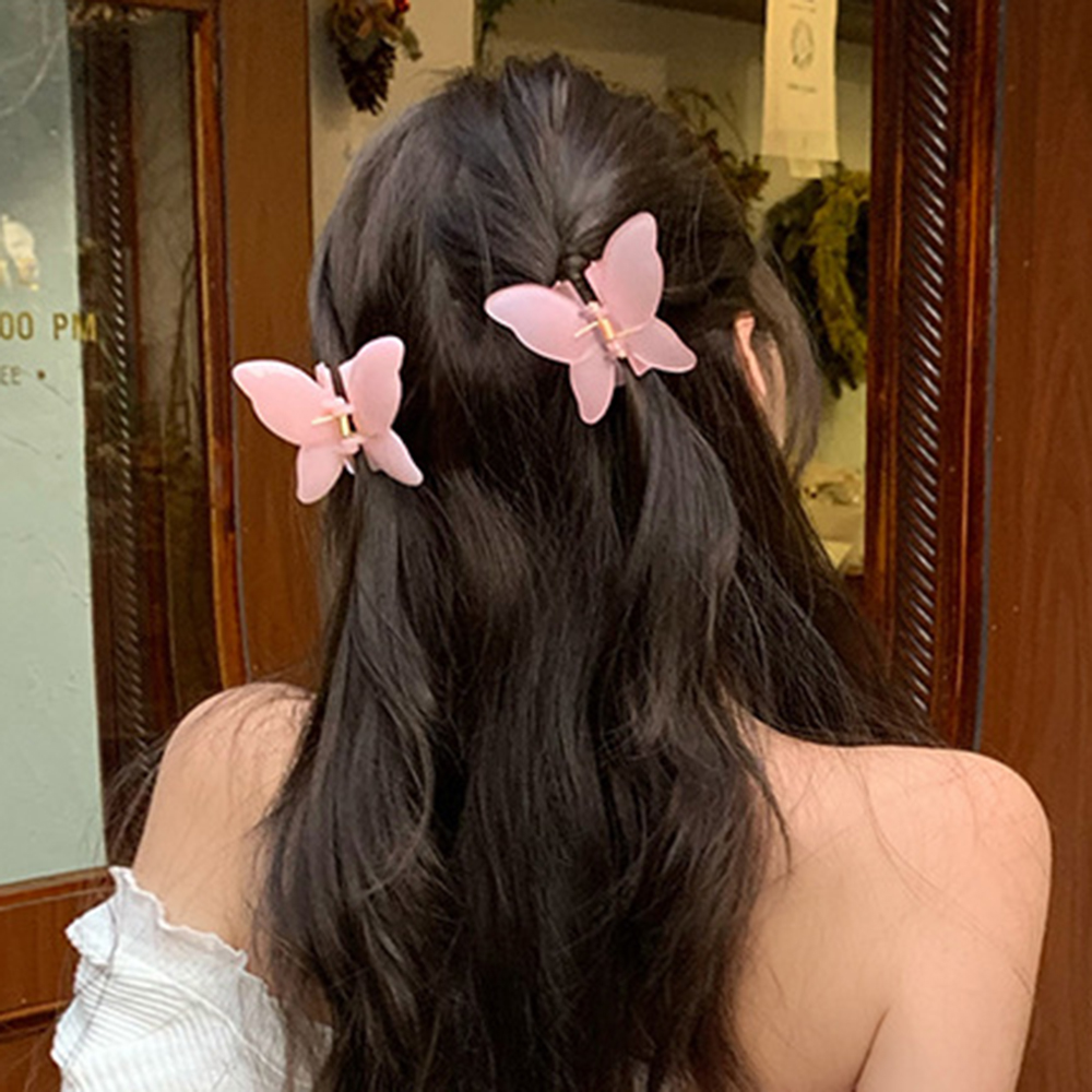 Nueva pinza para el pelo de mariposa de Hada, Clip de cangrejo de Color caramelo, Clip de tiburón de princesa dulce de verano para mujer y niña, horquilla, accesorios para el cabello