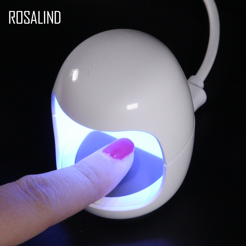 ROSALIND MINI Nail Droger Gereedschap 3 w UV LED Lamp Nail Art Manicure Gereedschap Genezen Bouwers Met USB Kabel voor lamp voor nagels