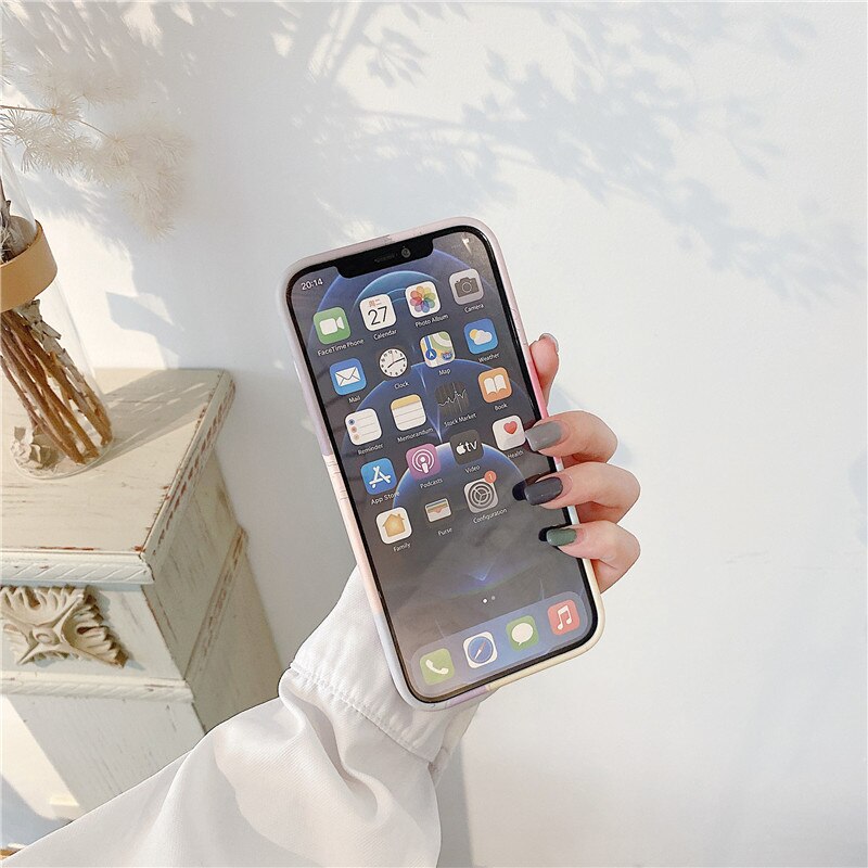 Pulsera con diamantes de imitación y perlas para iphone, funda protectora con grafiti geométrico para iphone 12 11 Pro Max X XR Xs max 7 8Plus SE2020