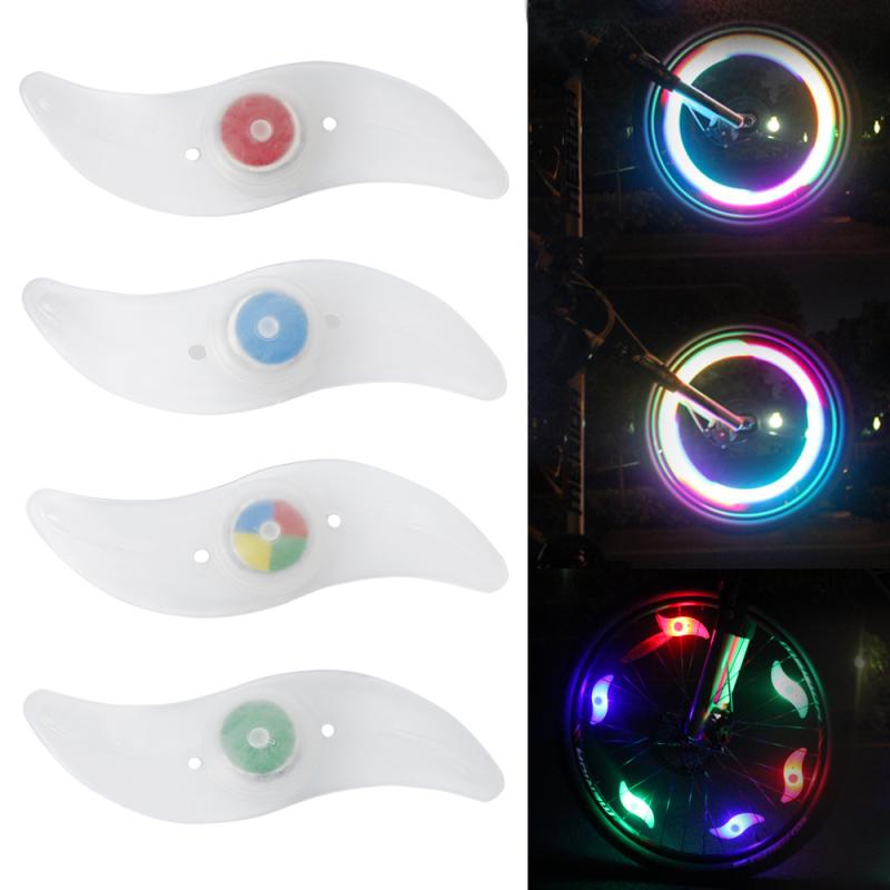 Led Waterdichte Kleurrijke Fietsverlichting Fiets Fietsen Wheel Spoke Light 3 Flash Modi Licht Met Knop Batterij Lage Verkoop
