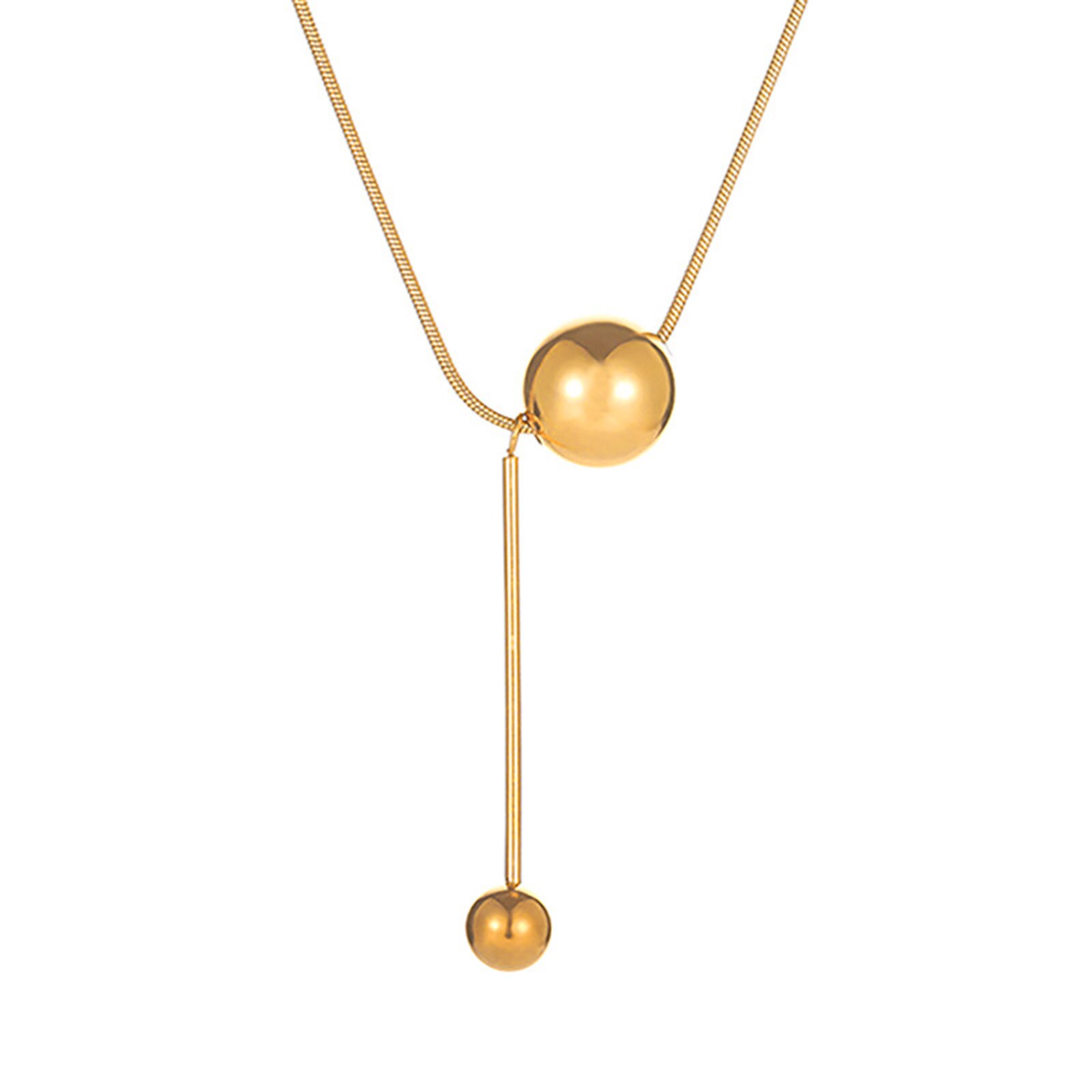 Y Halskette, Ball Halsband Kragen, Edelstahl Kette Verknüpfung, Geometrische minimal für Sie