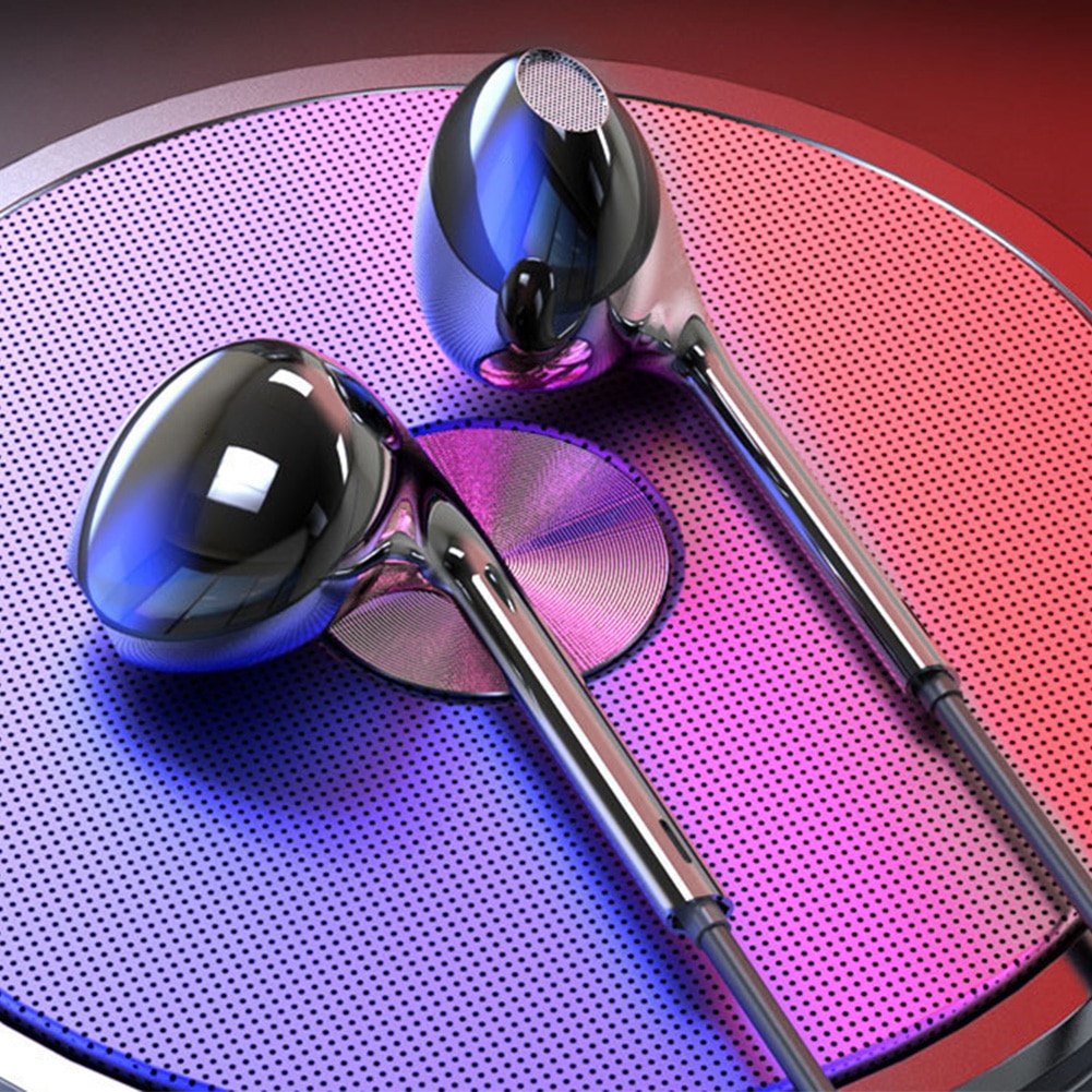 Quad-core Stereo 3.5mm Wired Headphones In-ear Earphones With Mic High Bass Earbuds For IOS Android Phone Wire Stereo Headset