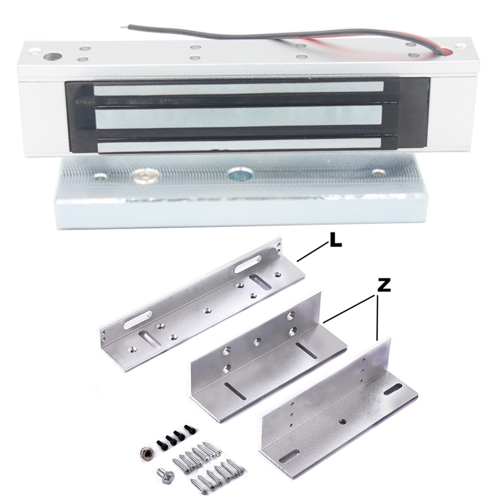 180kg 350lbs 280KG 600lbs Electric Magnetic Lock DC 12V Single Door Electromagnetic Lock with ZL Bracket