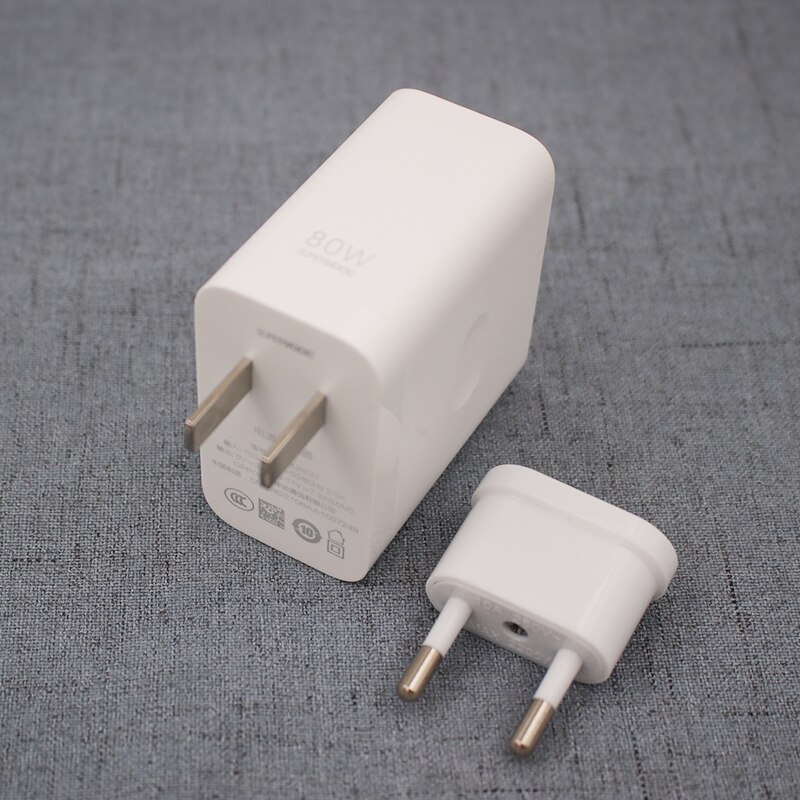 Supervooc 80W Fast Charger EU Adapter USB Type C Cable For OPPO Find X5 X3 Pro X2 Reno 7 6 5 Pro Ace 2 A72 R17 R11 Oneplus 10Pro: EU Charger Only
