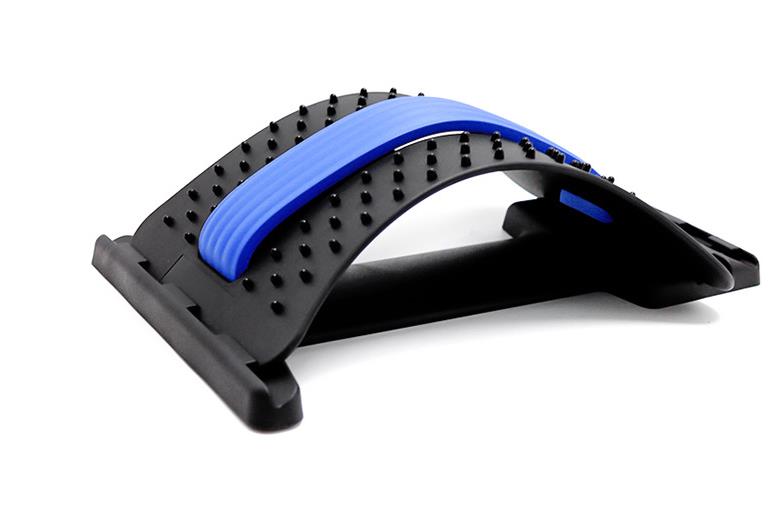 Neck lumbar traction home stretch machine hunchback stretcher spinal cervical spinal scoliosis back waist: Blue