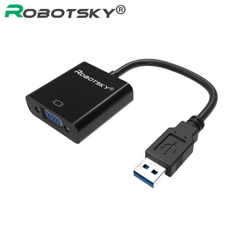 Robotsky Usb 3.0 Naar Vga Hd Converter Adapter Externe Grafische Kaart Voor Desktop Laptop