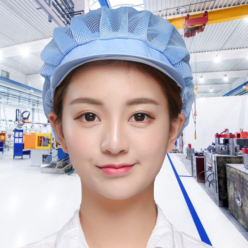 Sommer topphatt kvinnelig uformell meshhatt pustende elastisk lue kvinner støvtett kokkelue til kjøkkenarbeid