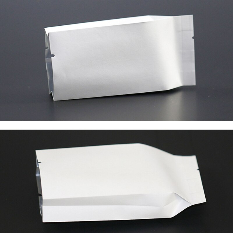 50 sztuk/partia biały papier pakowy torebki herbaty opakowania termokurczliwe opakowania żywności torby kawy aluminiowanie