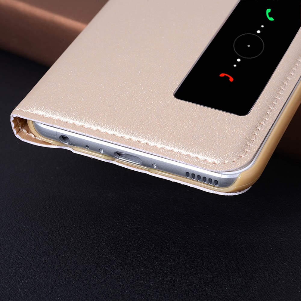 Flip Cover Leather Phone Case For Huawei P10 Plus P 10 Pro P10plus P10pro 10plus 10pro Shockproof Magnetic Smart View Case