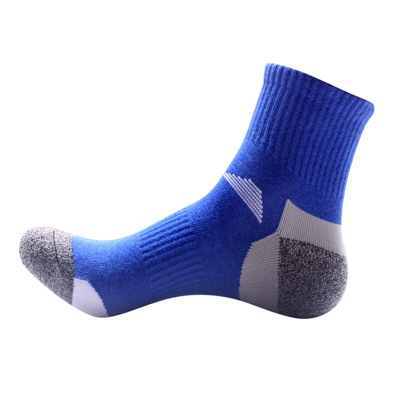 Mannen Outdoor Sneldrogend Sport SocksHiking Camping Fietsen Sokken Half Dikke Sport Running Sokken: L