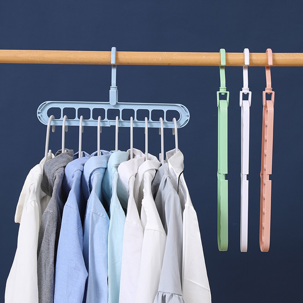 Saving Hanger Multi-Port Clothing Rack Multi-function Clothes Hanger Rack 360 Rotate Clothing Storage Shelf Organizer Space