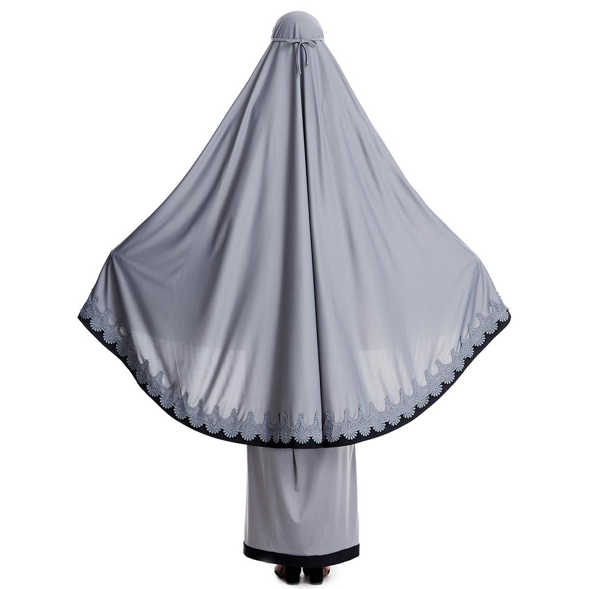 Ramadan kvinnor 2 delar muslimsk bönset khimar abaya overhead hijab+kjol heltäckande islam kläder mellanöstern gudstjänst