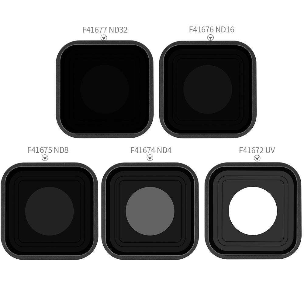 Kamera Filter Set UV CPL ND8 ND16 ND32 Objektiv Filter mit Silikon Fall Abdeckung Für Gopro Hero 9 Schwarz Action kamera Zubehör: UV ND Cover Set