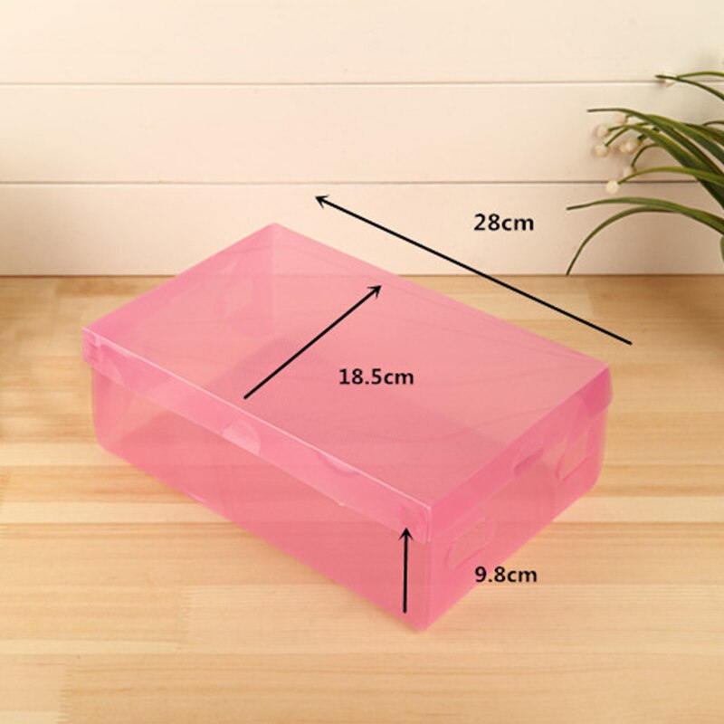 Transparante plastic schoenendoos, opvouwbare schoenendoos, organizer, badkamer, balkon, diverse opbergruimte, huis, benodigdheden