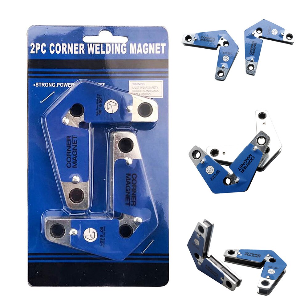 2Pcs/Set Magnetic Holder/Corner Welding Magnets / Internal And External Right Angle Fixator 30 60 90 Angles Magnetic Clamp