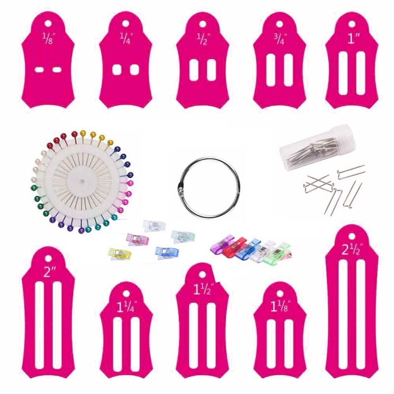 Biaisbandmakerset, jelly roll-gereedschap voor het naaien, quilten, vouwen van stroken, naaigereedschap, naaiaccessoires: Rh2