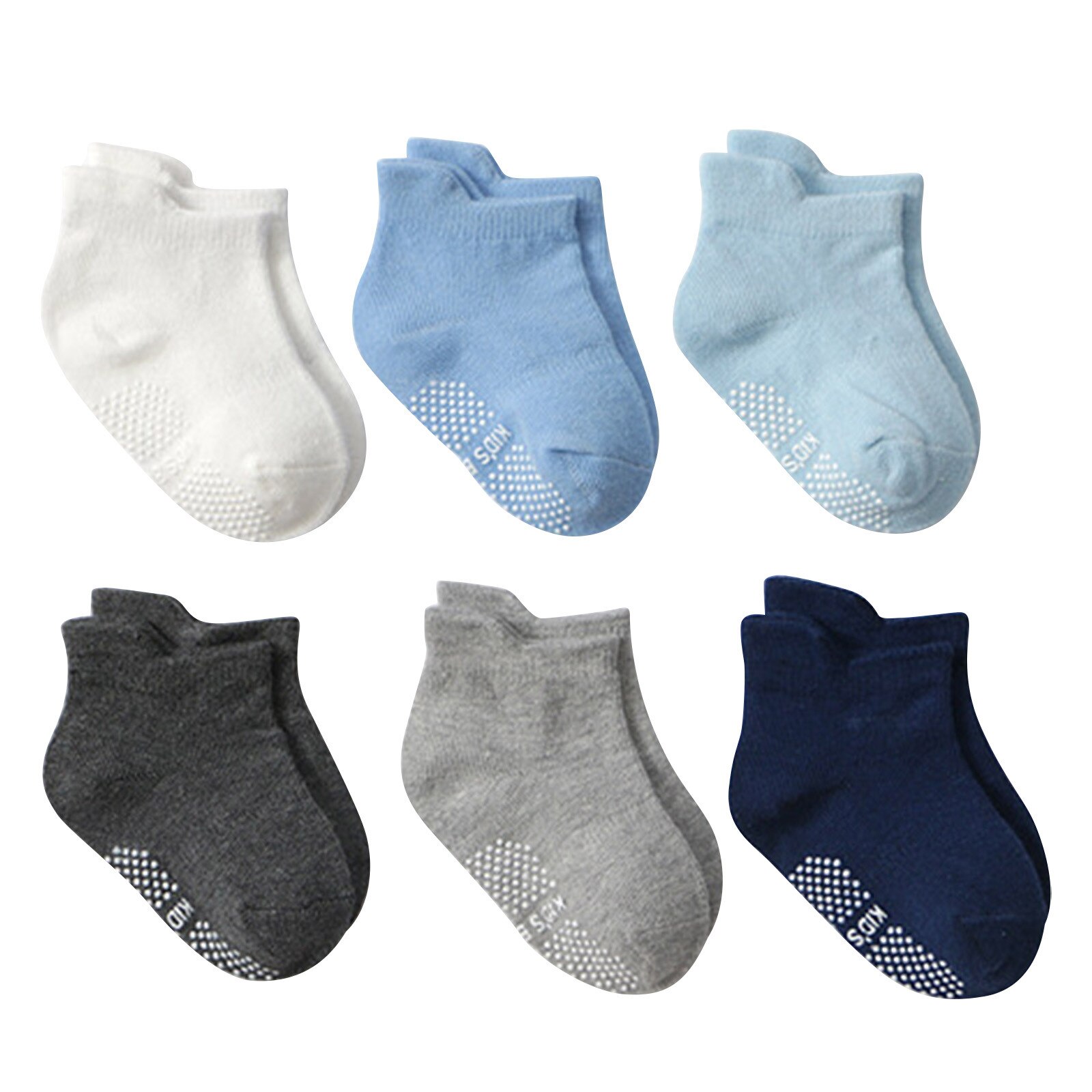 6P Katoen Baby Baby Jongens Meisjes Sokken Kleur Antislip Peuters Gebreide Sokken Voor Kinderen 0-36M Baby Accessoires Pasgeboren