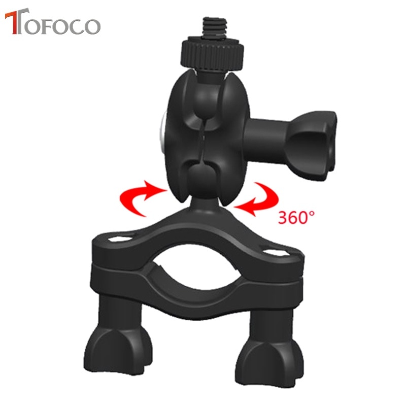 TOFOCO vélo guidon montage 1/4 vis pince support trépied pour caméra DV Gopro