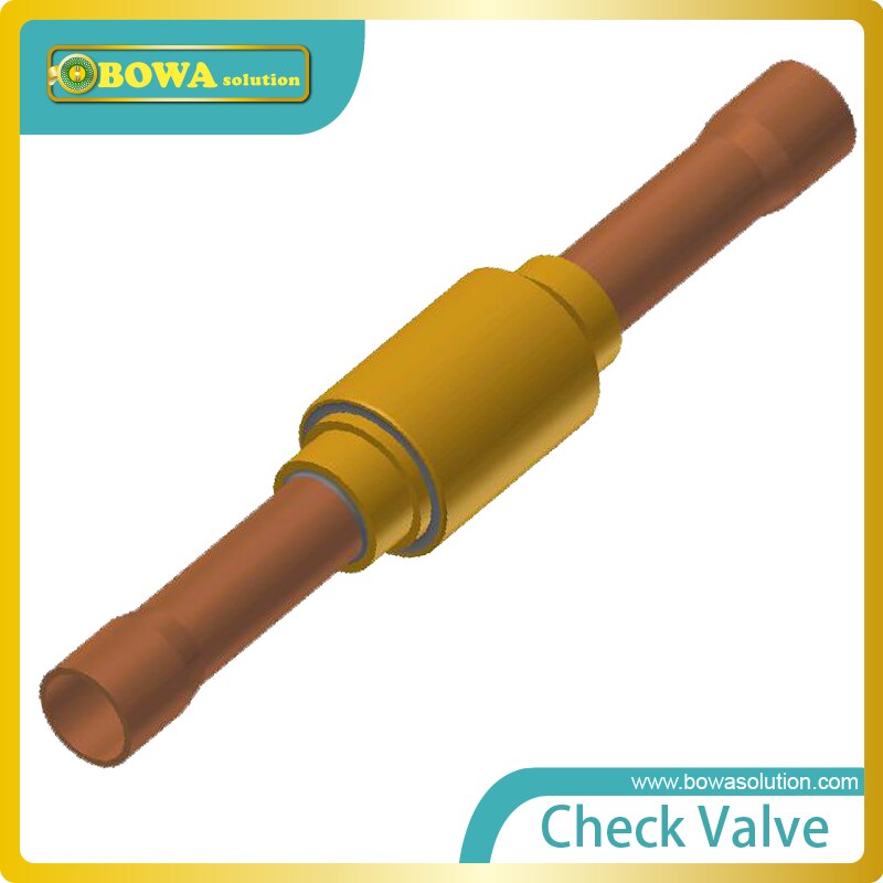 5/8" solder check valve installed in suction line to prevent high pressure & high temperature refrigerant return back evaporator