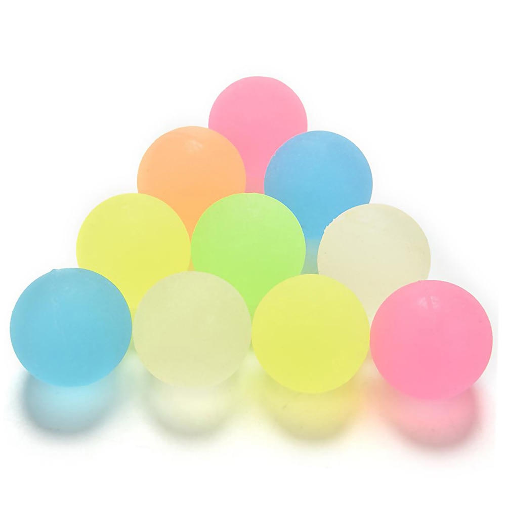 Boule à rebondir colorée, jouet solide, diamètre 2cm, matériau en caoutchouc pour enfants, idéal pour des enfants, couleur aléatoire, 10 pièces/ensemble: Default Title