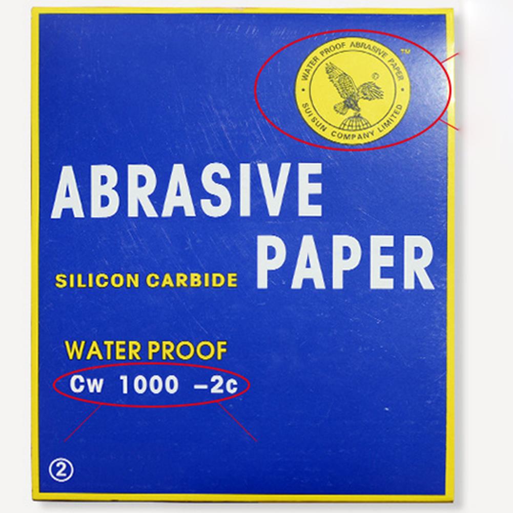 HiMISS 23x28cm Waterproof Abrasive Paper for Automotive Furniture Polishing Grinding 120 to 2000 Grit Sandpaper Assortment