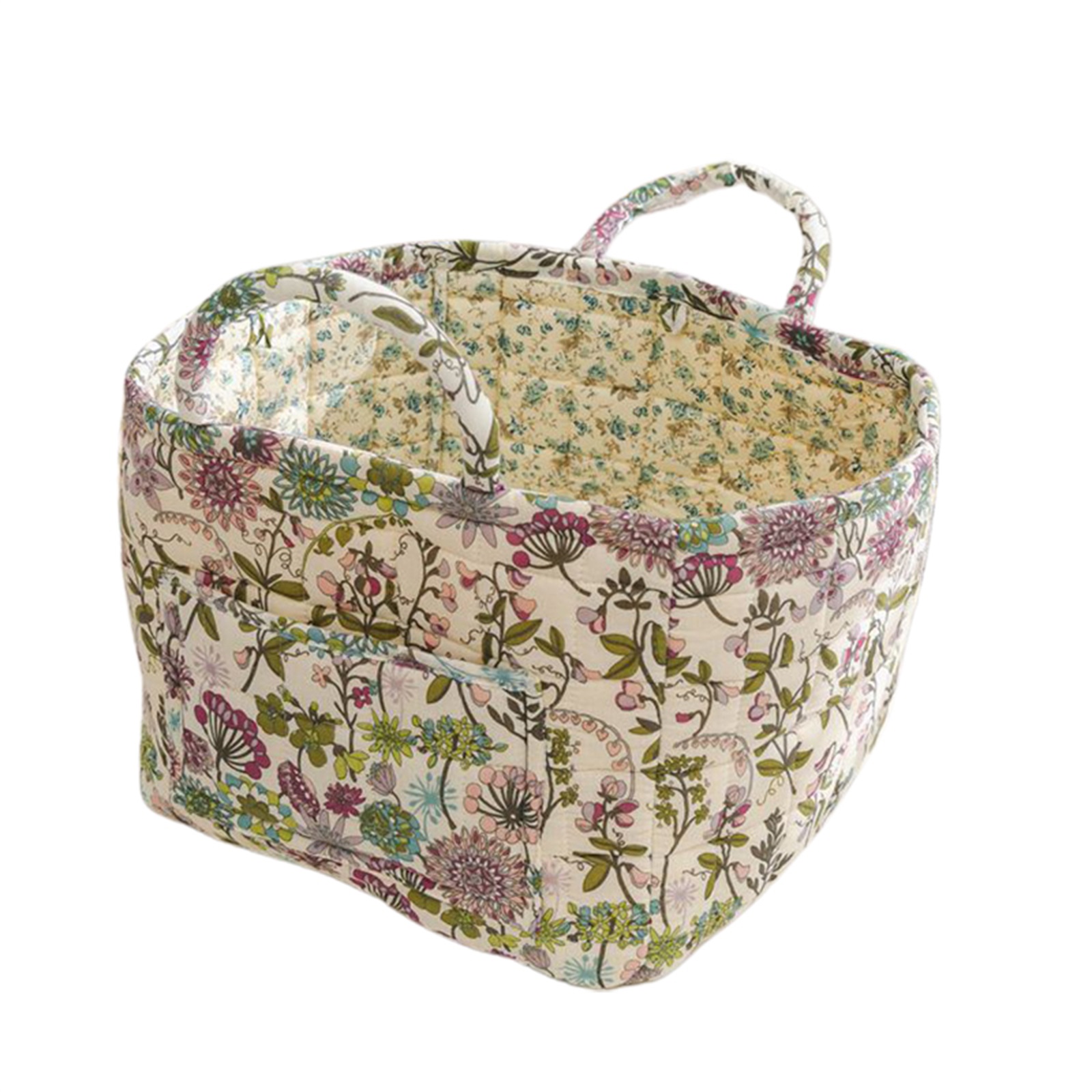 Women Large Capacity Fabric Sweet Floral Storage Baskets Laundry Baskets with Easy Carry Handles Laundry Hampers Home Decoration: Red