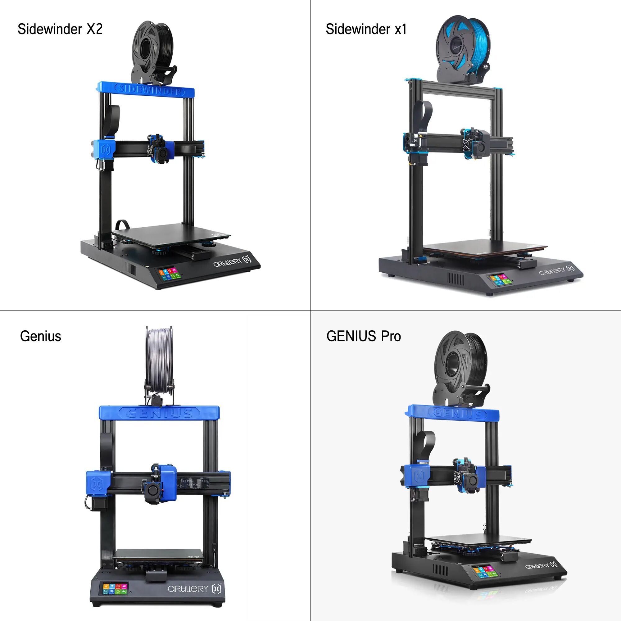 Artillerie 3D-Drucker Sidewinder x1, x2. Genius, Genius Profi/3 Lüfter 4010/4020/8010 Lüfter